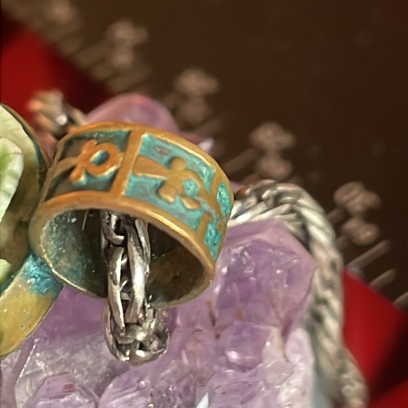 SCARAB W/STERLING SILVER NECKLACE - Picture 4 of 10